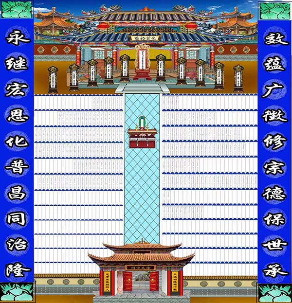 标准族谱排版